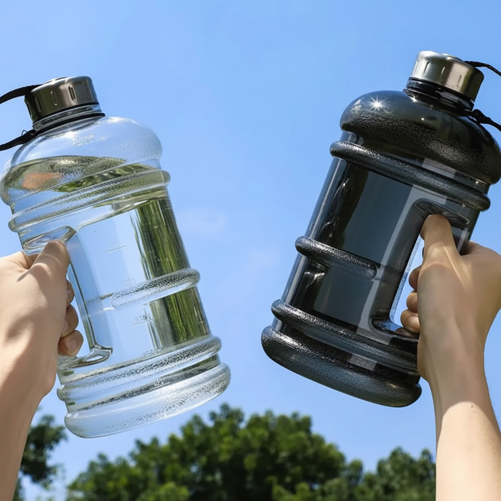 2L PETG Sports Water Bottle with Handle – BPA-Free Gym Gallon Bottle for Workout & Outdoor