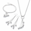 925 Sterling Silver Tassel Jewelry Set
