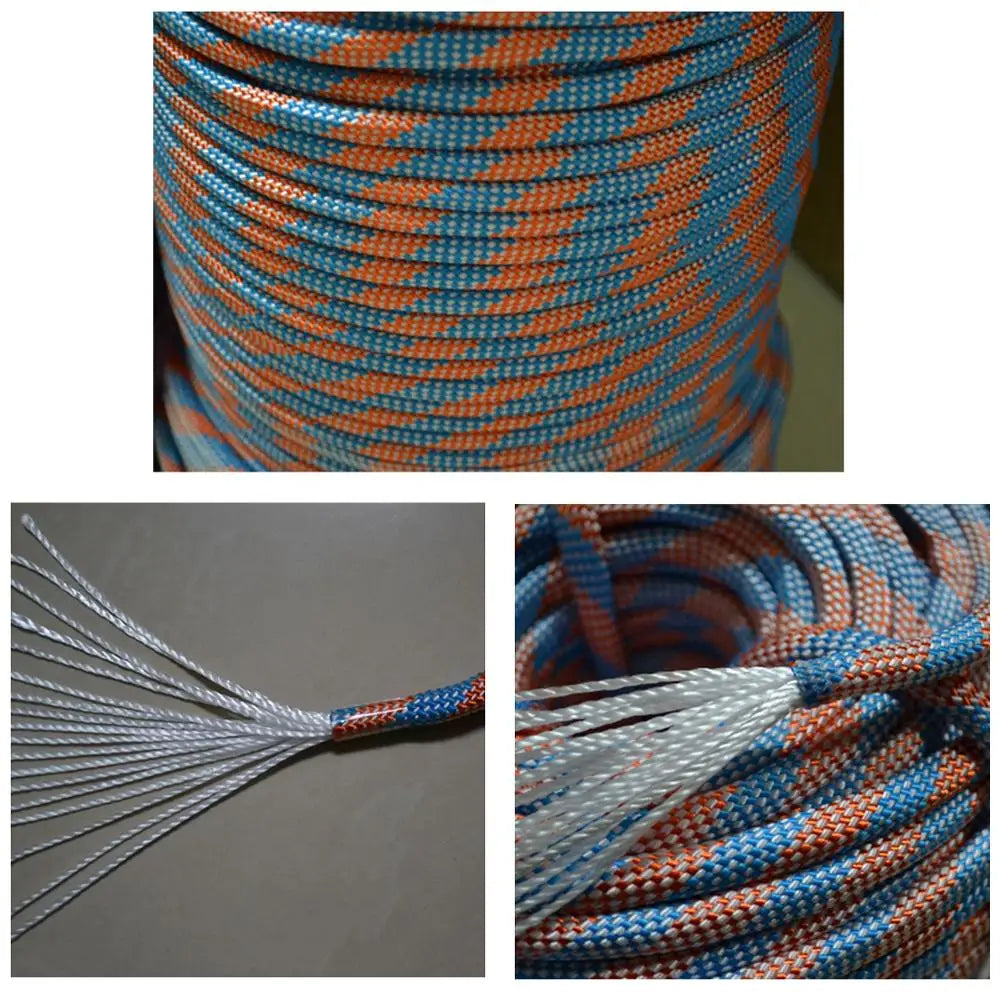 9mm High-Strength Nylon Climbing Rope – 10M to 40M, 500kg Load