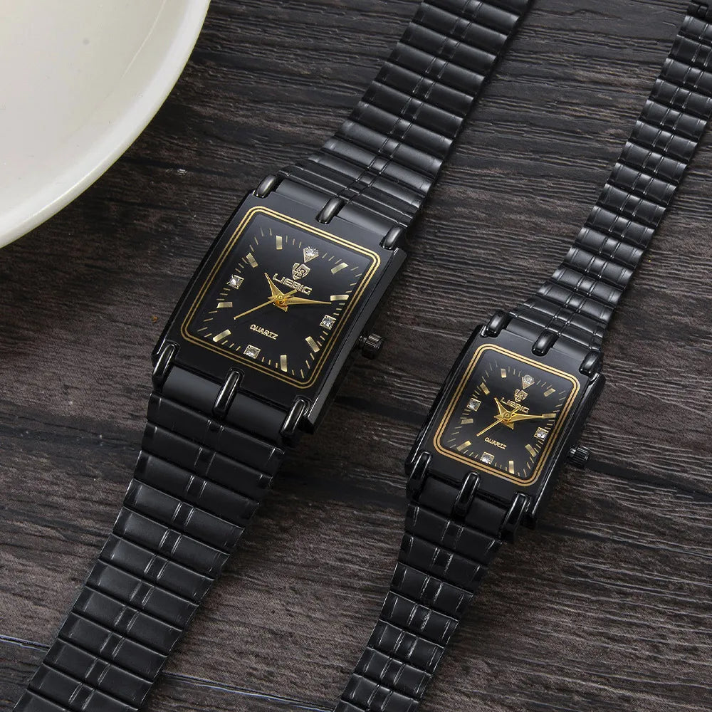 Luxury Gold Steel Bracelet Watch – Quartz Wristwatch for Men & Women
