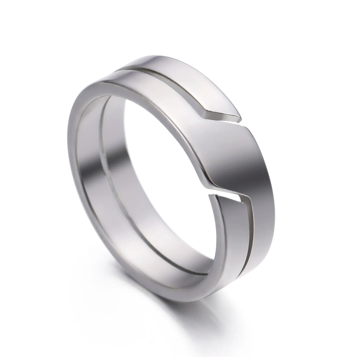 Stainless Steel Minimalist Ring — Black Casual Band