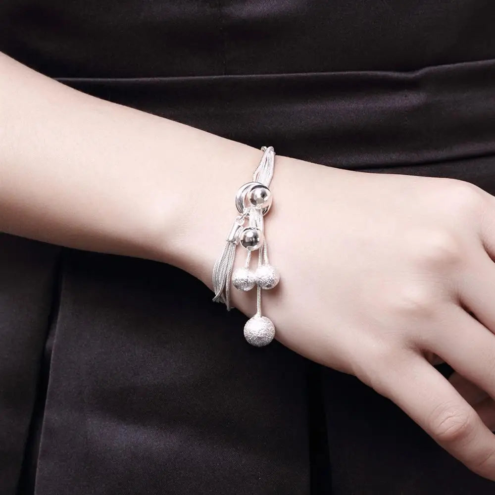 Sterling Silver Tassel Jewelry Set