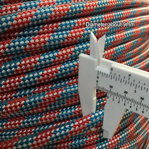 9mm High-Strength Nylon Climbing Rope – 10M to 40M, 500kg Load