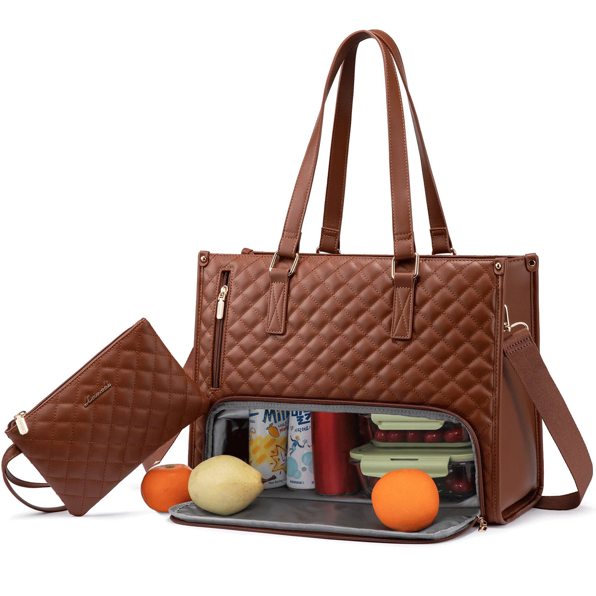 Women's Insulated Tote Bag – Laptop & Lunch Compartment | 15.6-17in