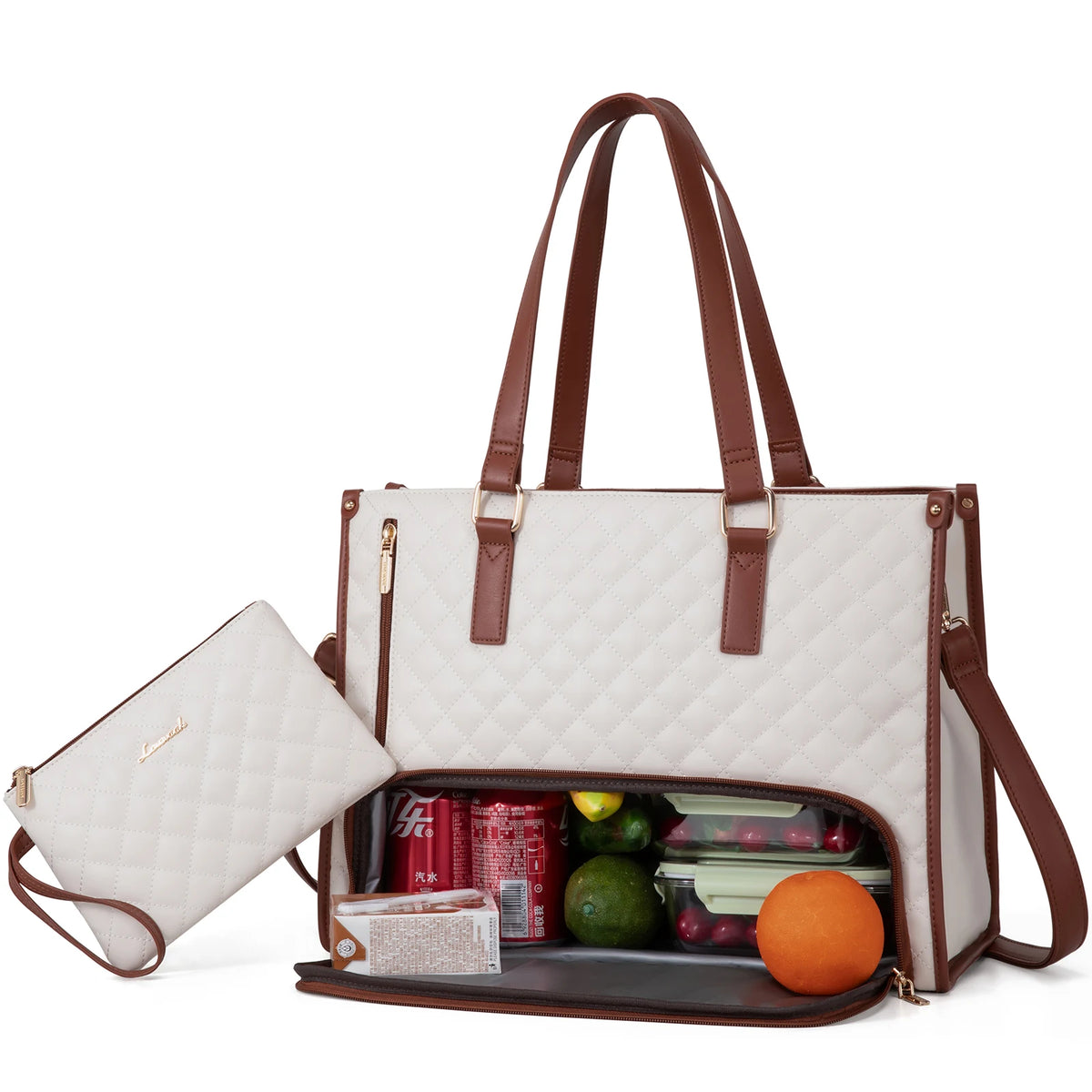 Women's Insulated Tote Bag – Laptop & Lunch Compartment | 15.6-17in