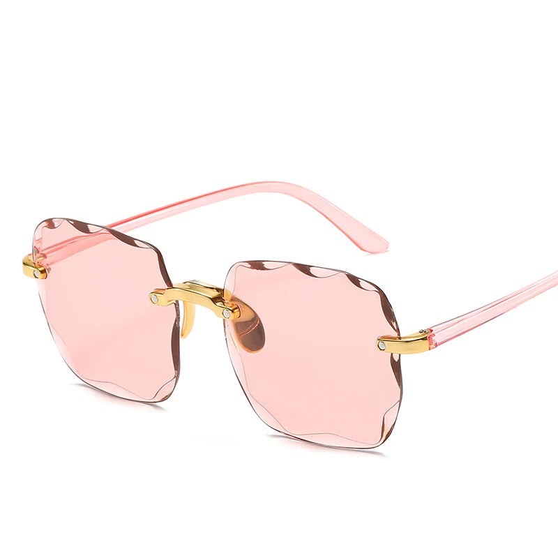 3-Pack Square Rimless Sunglasses – UV400 Protection, Mirror Lenses | Unisex