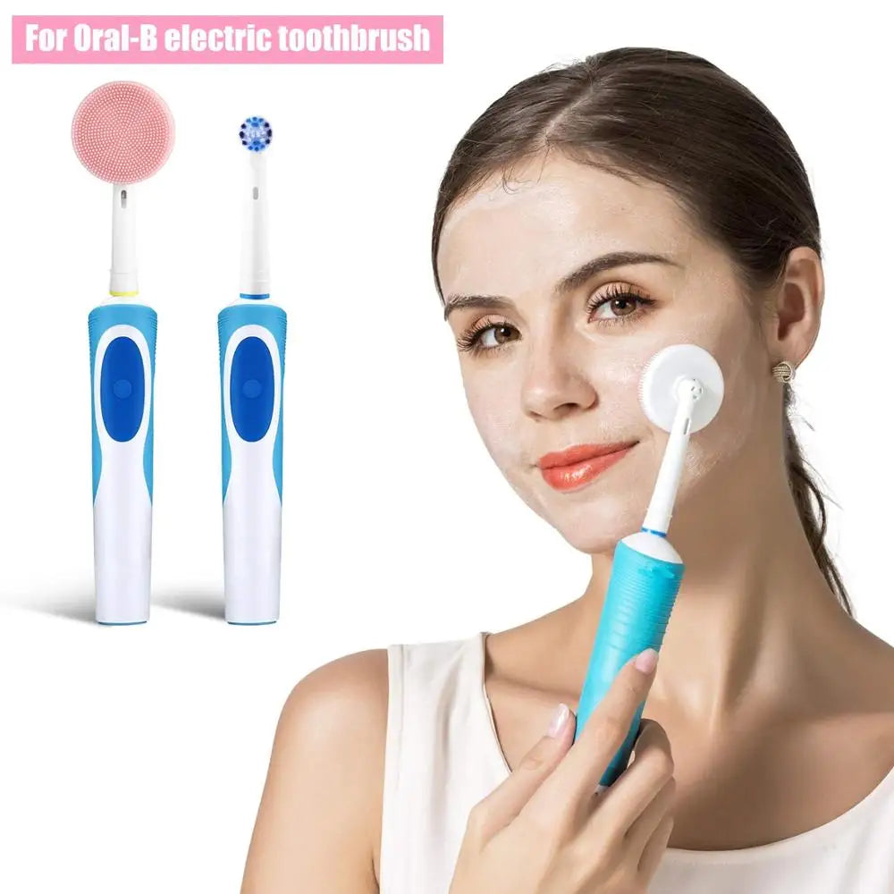 Silicone Facial Cleansing Brush Head – Compatible with Braun Oral-B Electric Toothbrush