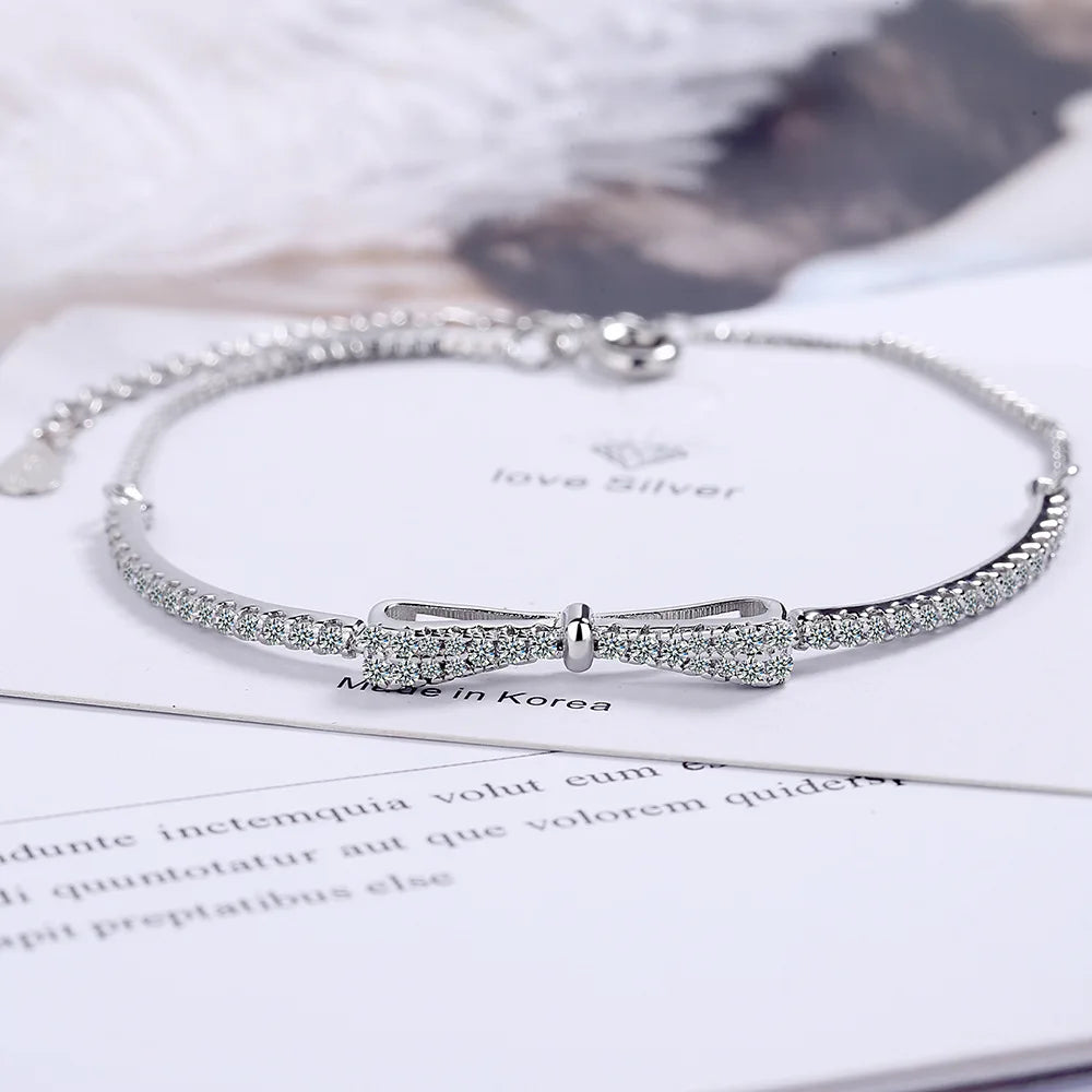 Sterling Silver Bowknot Bracelet