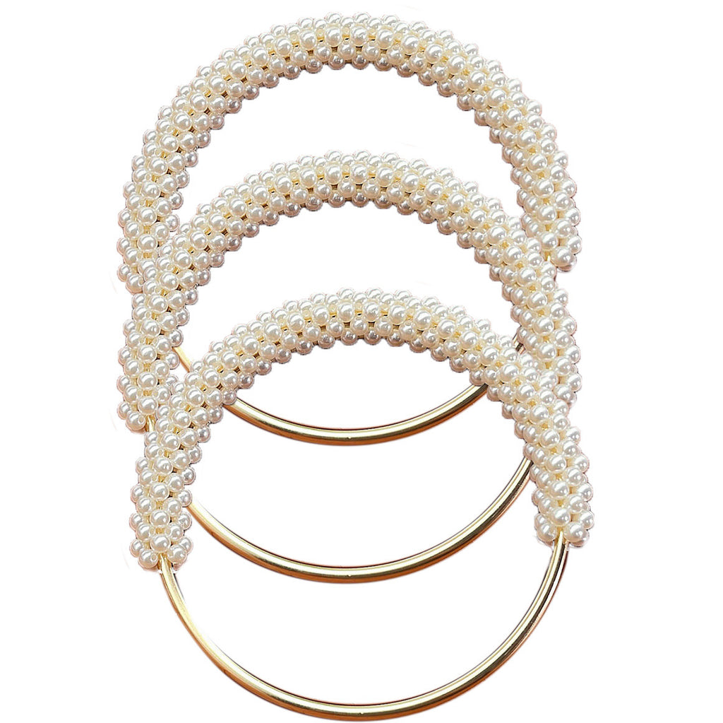 Pearl Bag Handle Ring – Handmade Metal DIY Accessory for Handbags & Woven Bags
