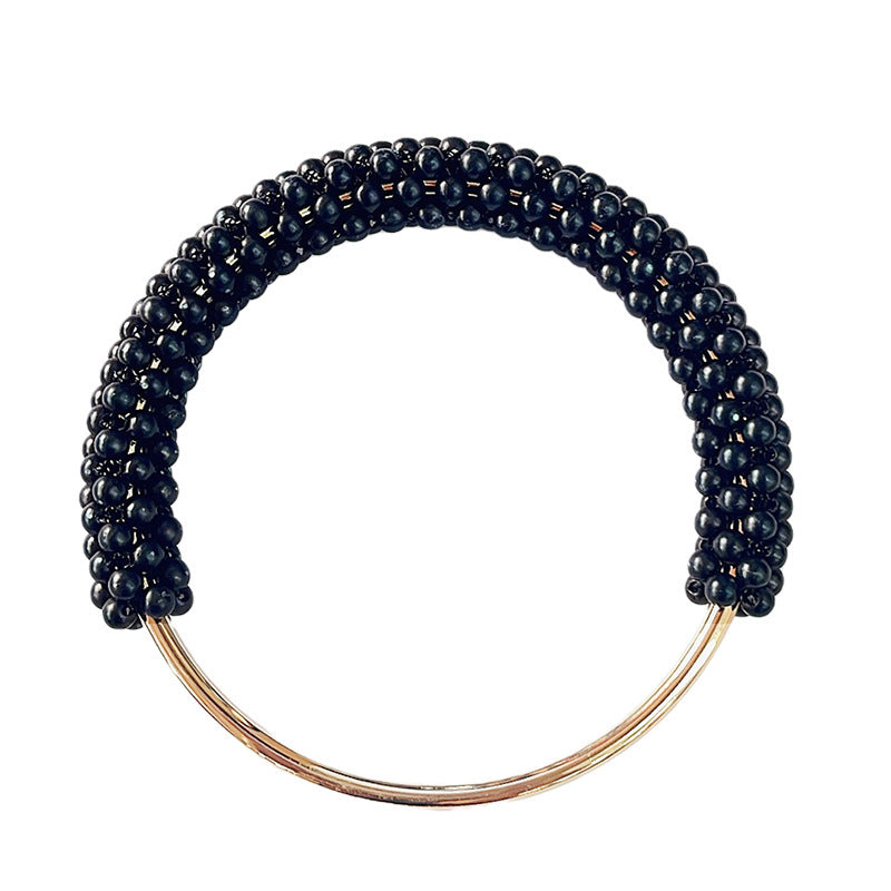 Pearl Bag Handle Ring – Handmade Metal DIY Accessory for Handbags & Woven Bags