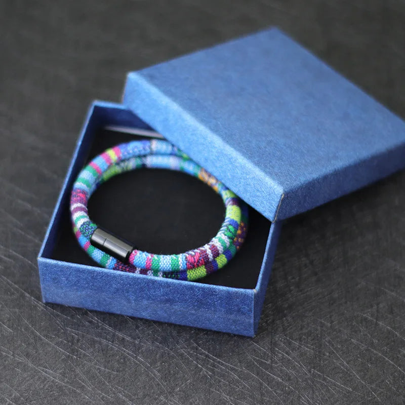 Men's Bohemia Rope Bracelet — Magnetic Survival