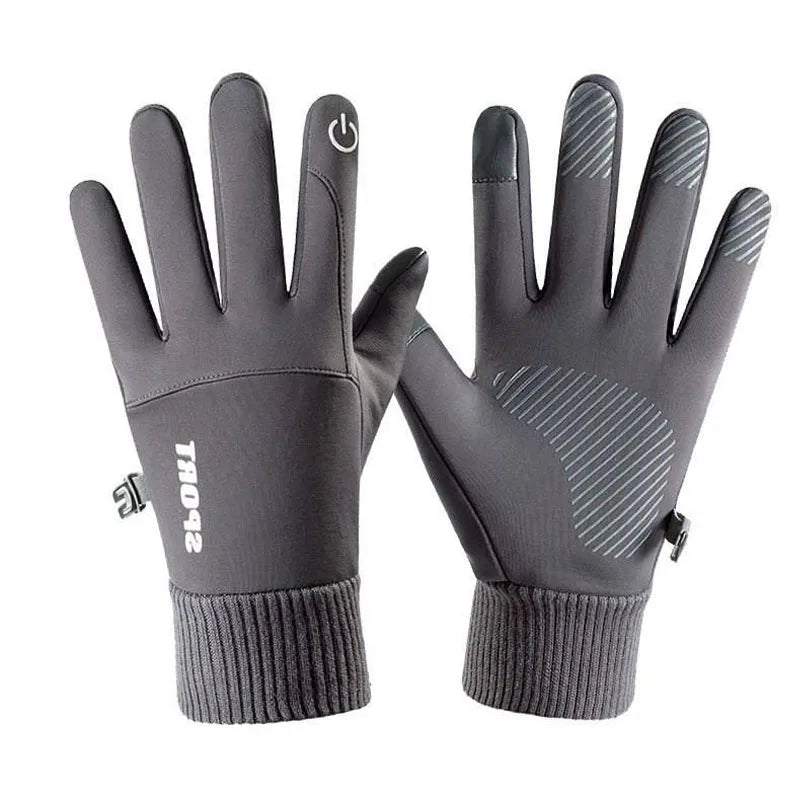 Winter Touchscreen Cycling Gloves – Waterproof, Fleece-Lined, Full Finger S/M-L/XL