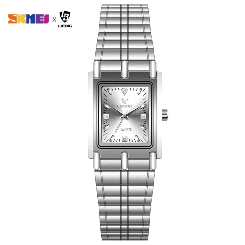 Luxury Gold Steel Bracelet Watch – Quartz Wristwatch for Men & Women