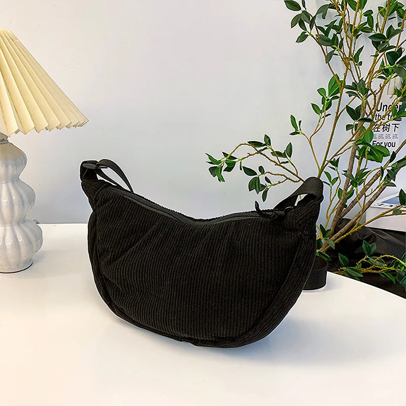 Corduroy Hobo Shoulder Bag – Crossbody