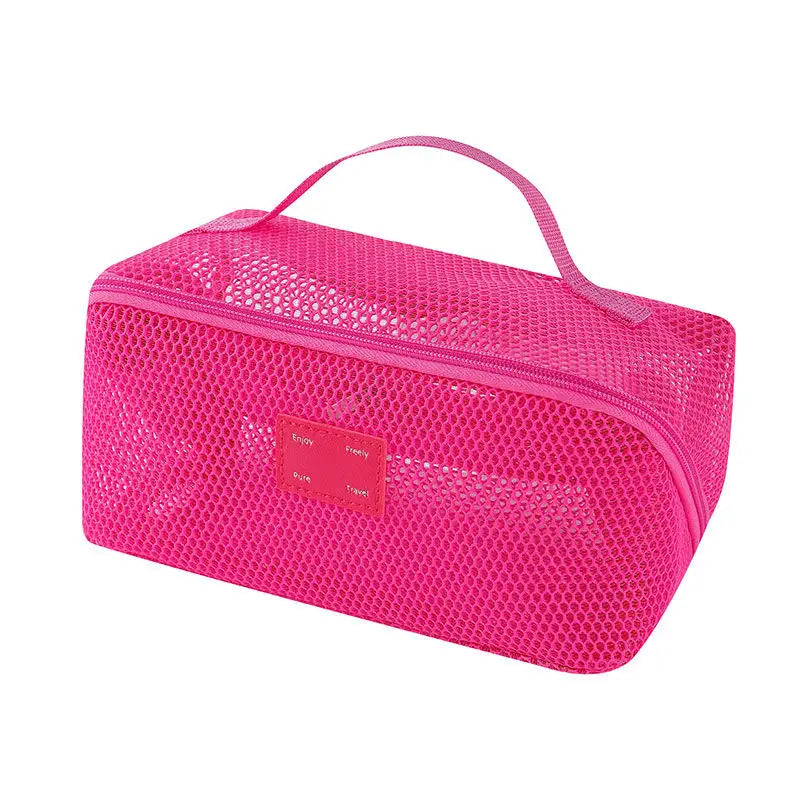 Women's Makeup Organizer Bag – Zipper Toiletry Kit & Travel Cosmetic Pouch