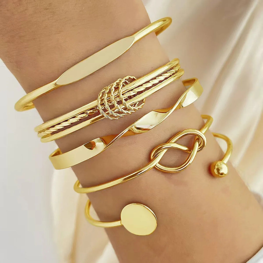 Multilayer Twist Bracelet — Gold & Silver Tone