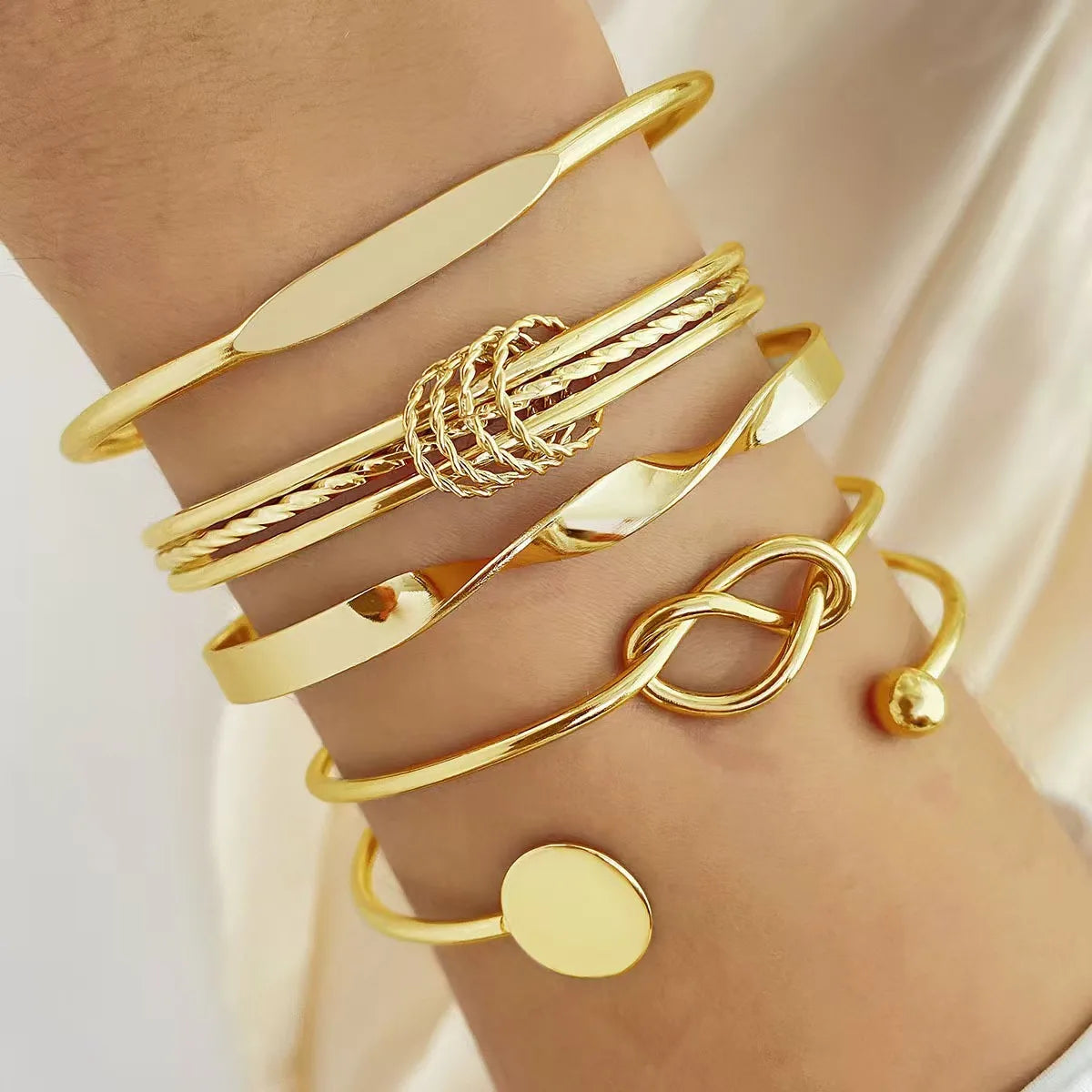 Multilayer Twist Bracelet — Gold & Silver Tone