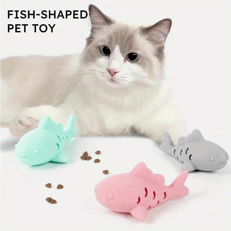 Interactive Silicone Pet Toy – Bite-Resistant Food Hiding & Teeth Grinding Toy for Cats & Small Dogs