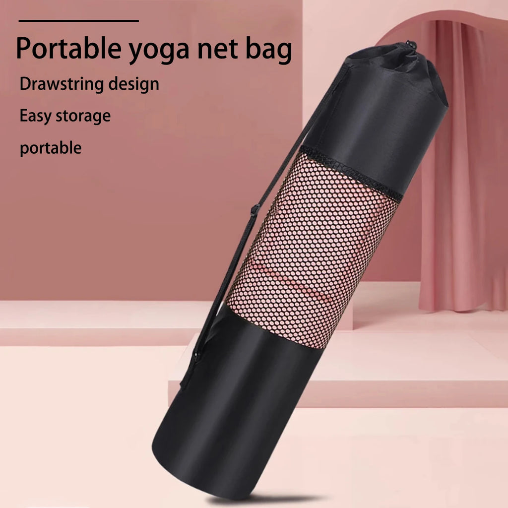 Breathable Yoga Mat Mesh Bag – Oxford Fabric, Shoulder Strap