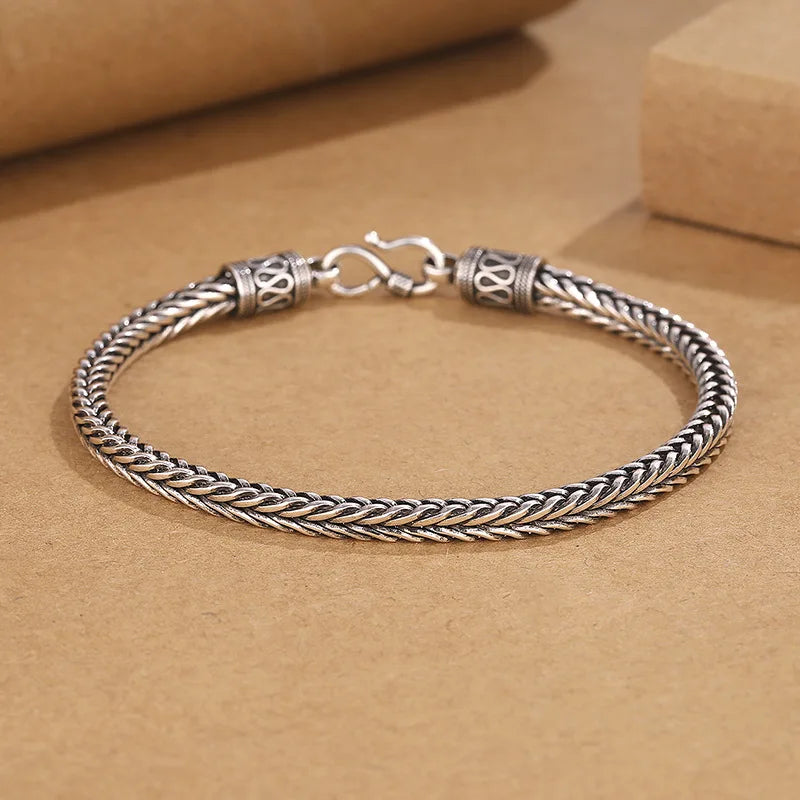 925 Sterling Silver Bracelet Chain — Vintage Design