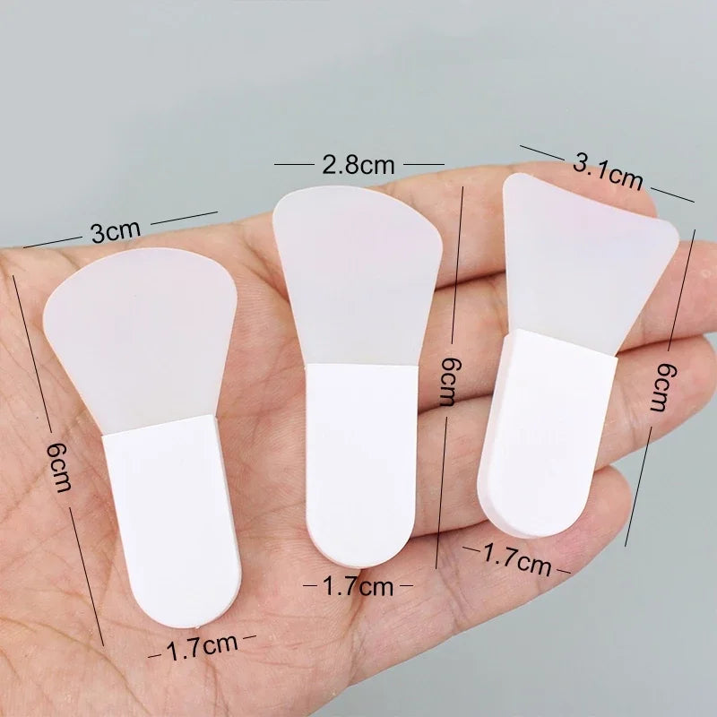 3-Piece Silicone Facial Mask Brush Set – Professional Mud & Cream Applicator