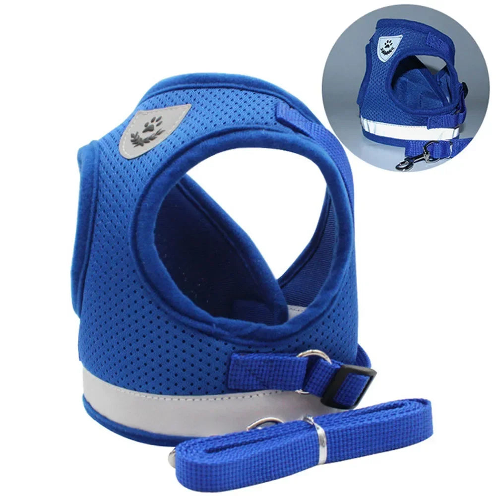 Cat Harness & Leash Set – Adjustable Reflective Escape-Proof Mesh Vest