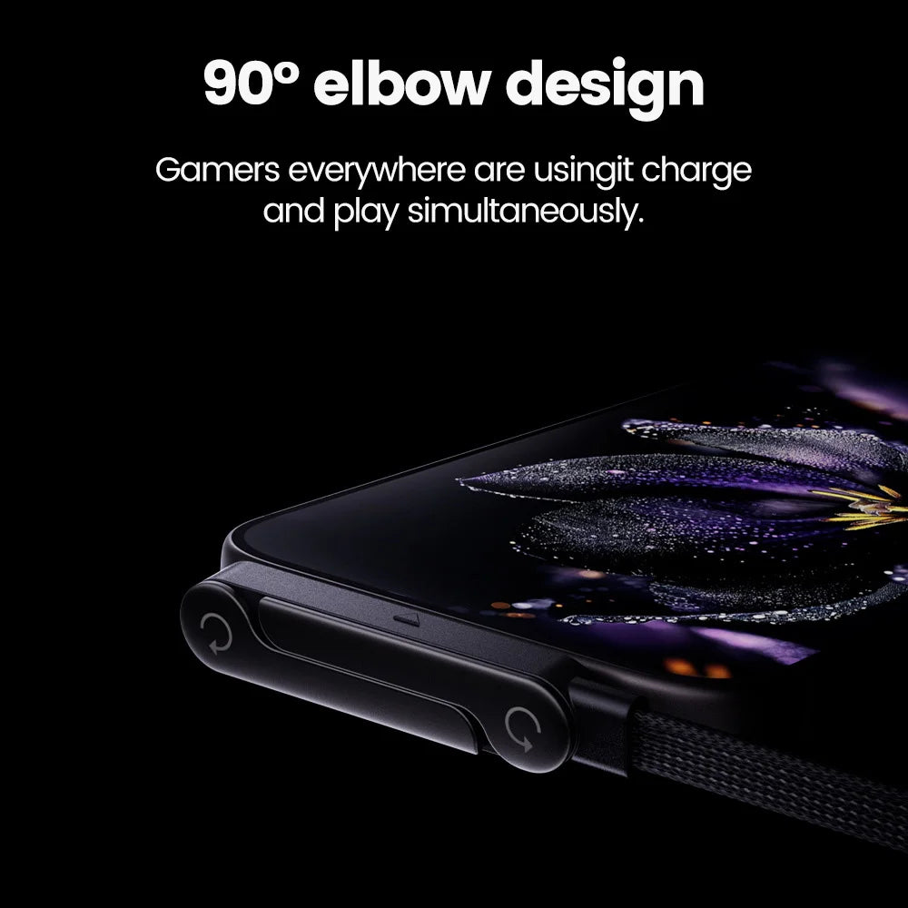 240W USB-C to USB-C Cable – 2-in-1 with Foldable Phone Holder, Fast Charge & Data