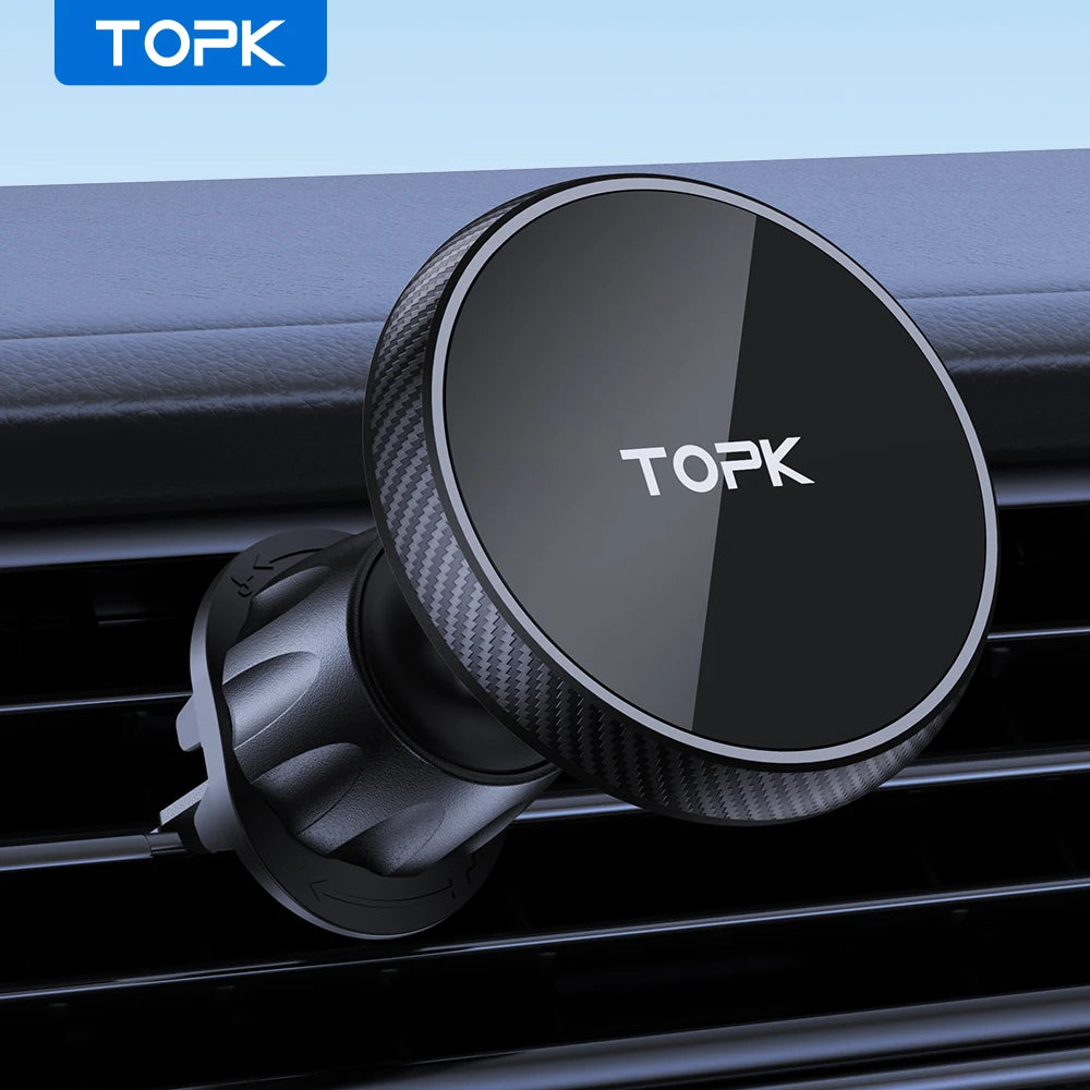 Magnetic Car Phone Holder – MagSafe Compatible, Air Vent Mount, One-Hand Operation