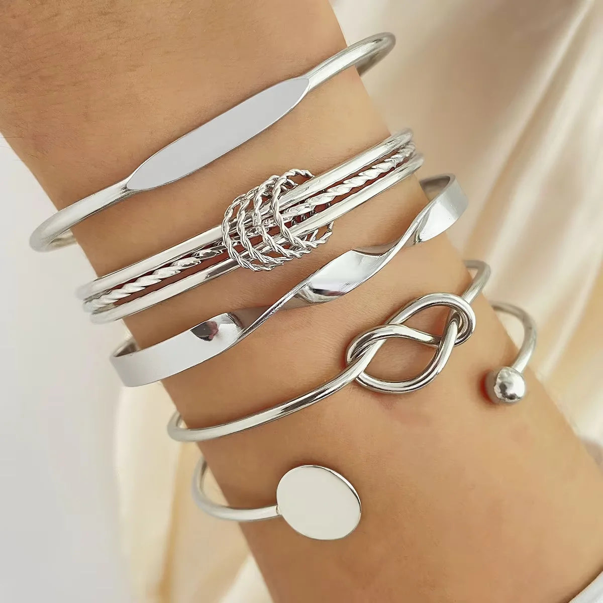 Multilayer Twist Bracelet — Gold & Silver Tone