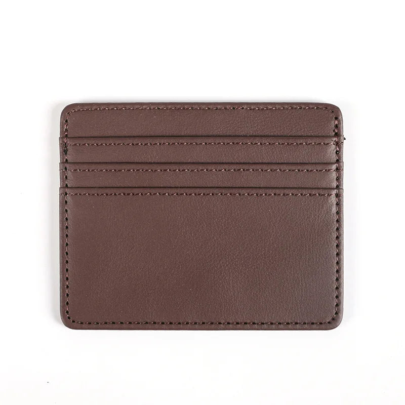 Slim PU Leather Card Holder – Multi-Slot ID & Credit Card Case