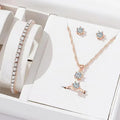 5-Piece Crystal Zirconia Jewelry Set