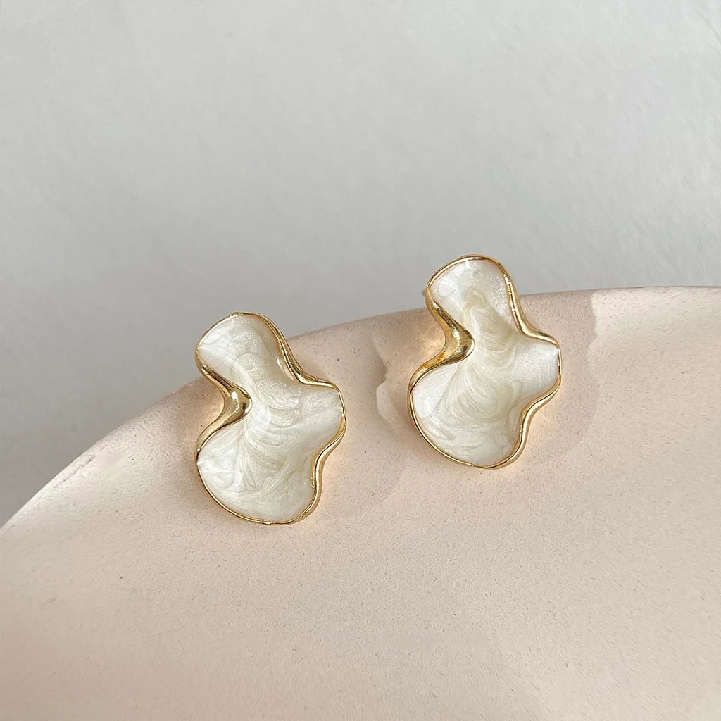 Artistic Cloud Stud Earrings