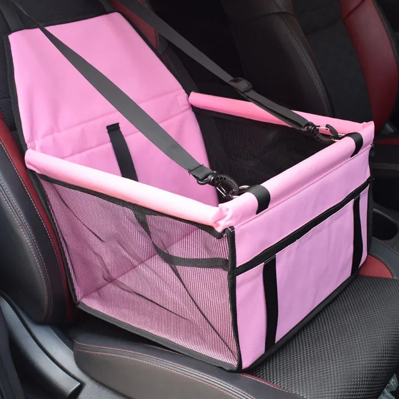 Waterproof Pet Car Seat Bag – Foldable Dog Mat & Travel Organizer
