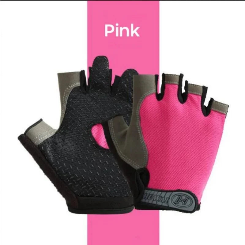 Fingerless Anti-Slip Sports Gloves – Breathable, Shockproof, 8 Colors S-XL