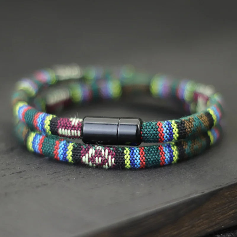 Men's Bohemia Rope Bracelet — Magnetic Survival
