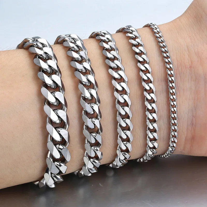 Cuban Chain Bracelet — Stainless Steel Link
