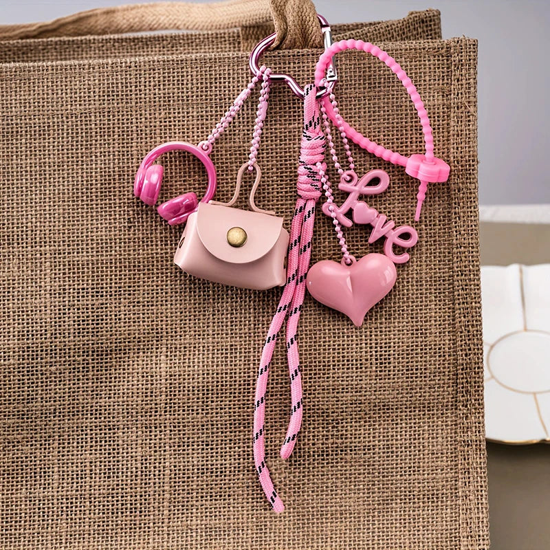 Leather Braided Bag Charm – Mini Bow Pendant for Handbags, Keys & Phone