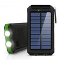 Solar Power Bank 80000mAh – Portable Charger with LED Flashlight & Compass