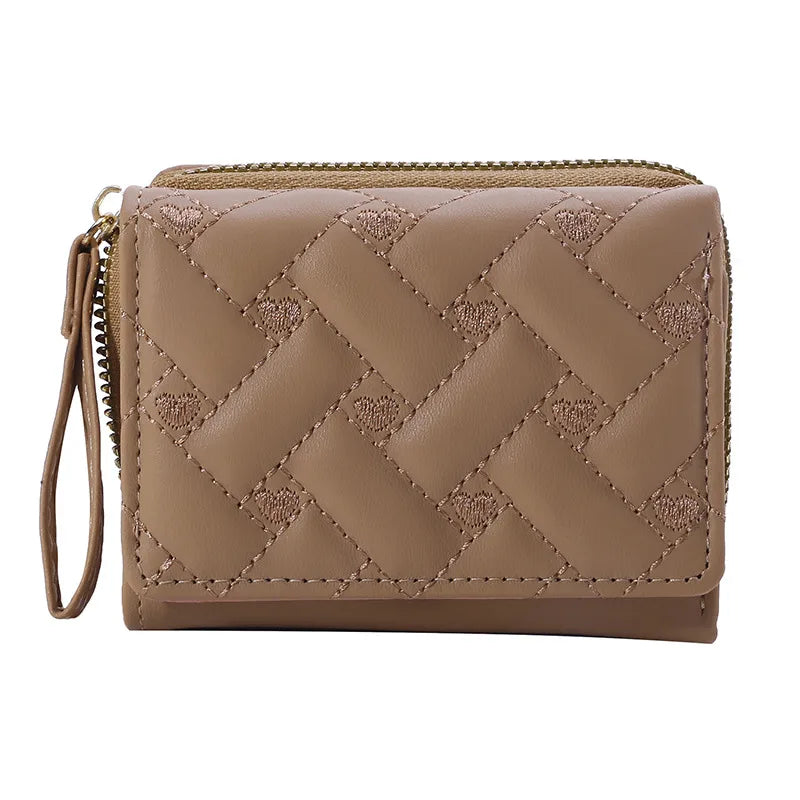 Women's Mini Zip Wallet – 8 Card Slots, Coin Purse & Photo Slot | 8 Colors