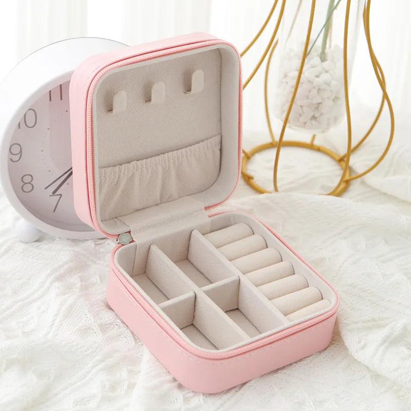 Travel Leather Jewelry Box – Single Layer