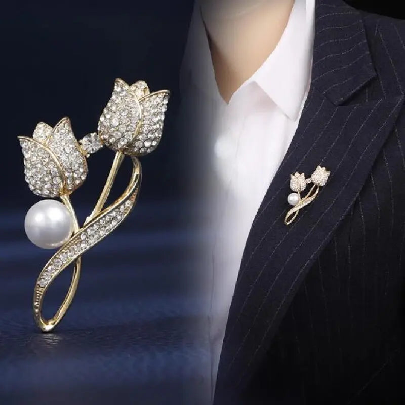 Elegant Tulip Flower Brooch – Women's Fashion Pin