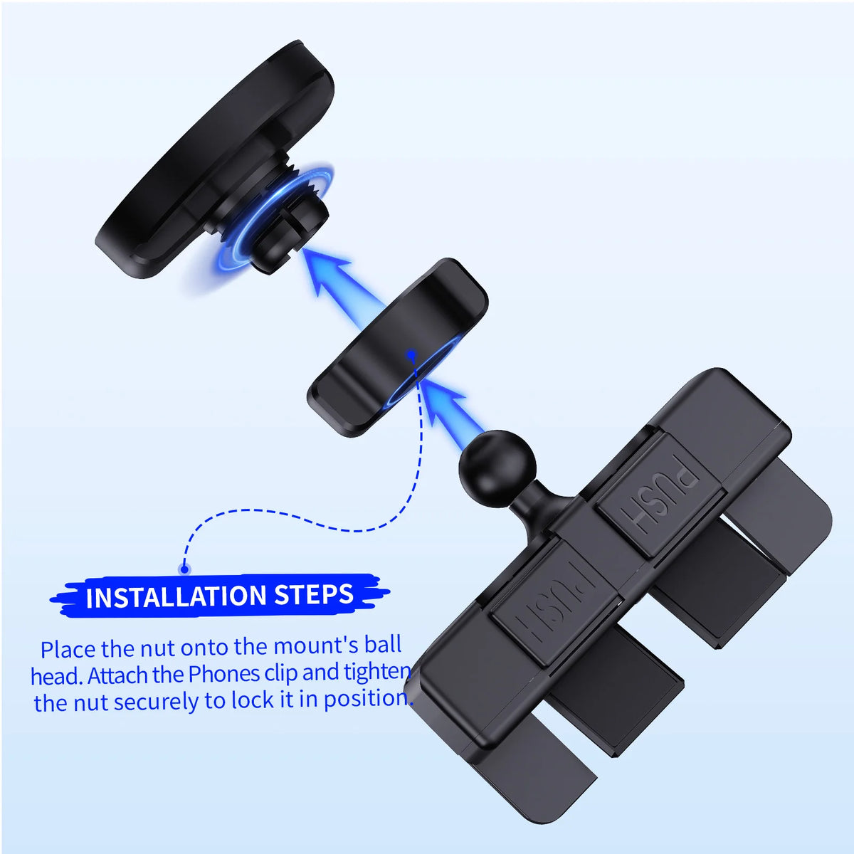 Magnetic CD Slot Car Phone Holder – 6 Magnets, Foldable, Rotatable, Universal
