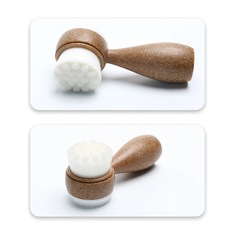 Coconut Fiber Facial Cleansing Brush – Double-Sided Exfoliator & Blackhead Remover
