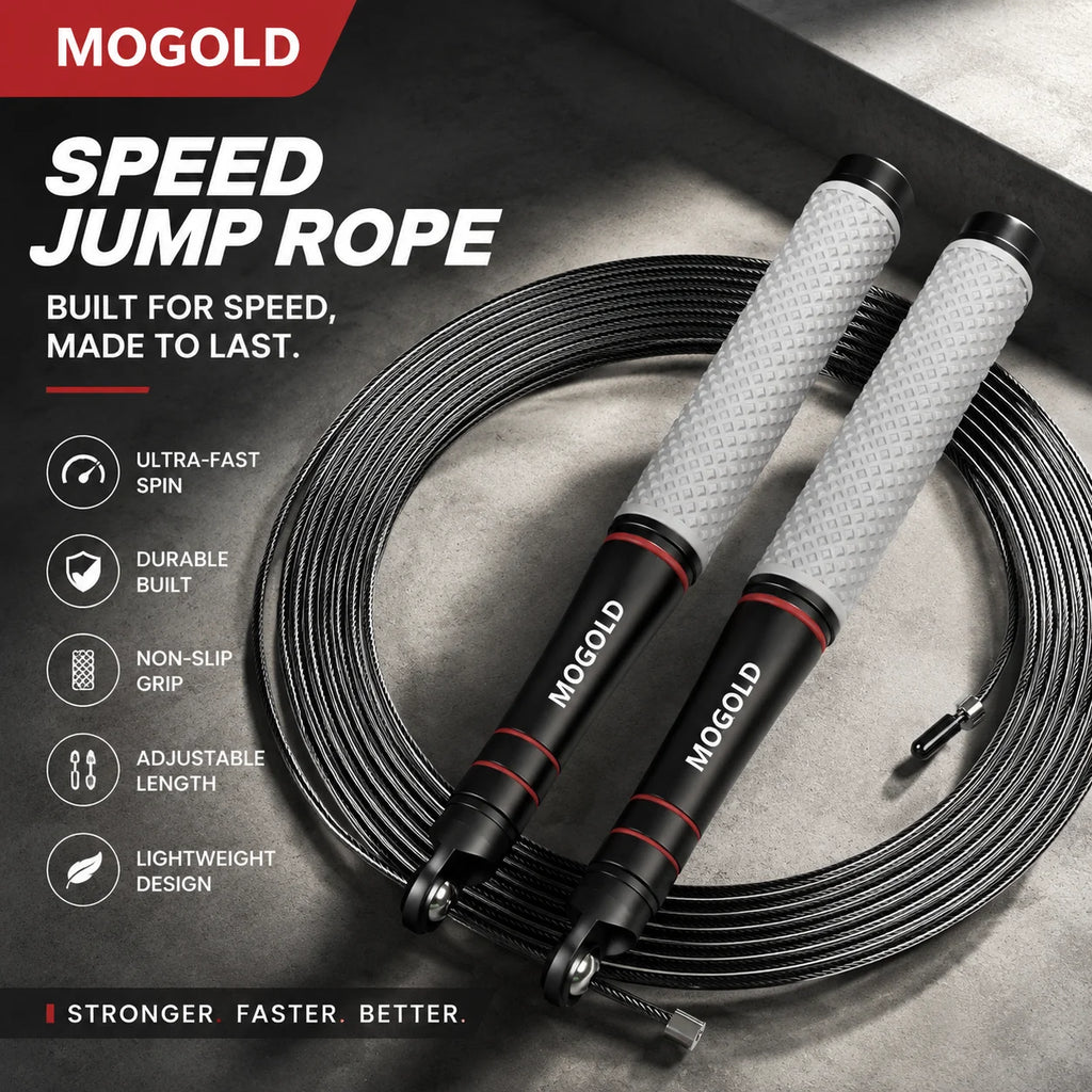Speed Jump Rope – Adjustable, Ball Bearing, CrossFit & Cardio Training