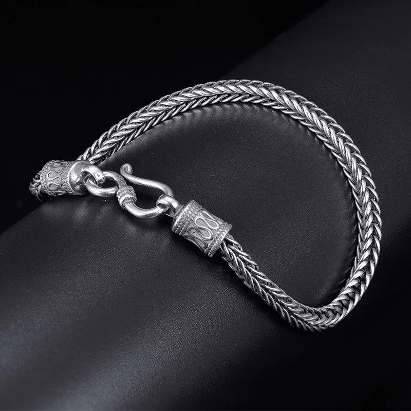 925 Sterling Silver Bracelet Chain — Vintage Design