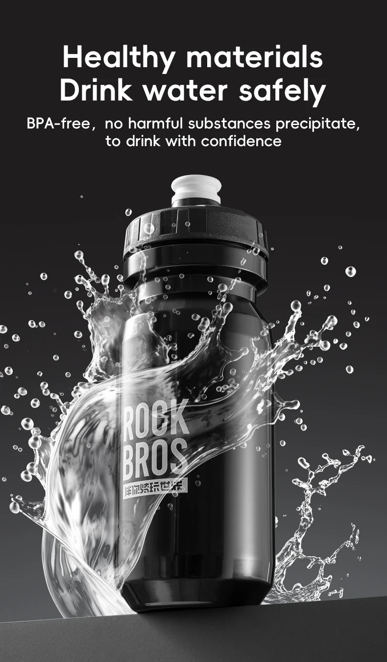 ROCKBROS 600ml Cycling Water Bottle – Squeeze Sports Cup for Bike, Camping & Hiking