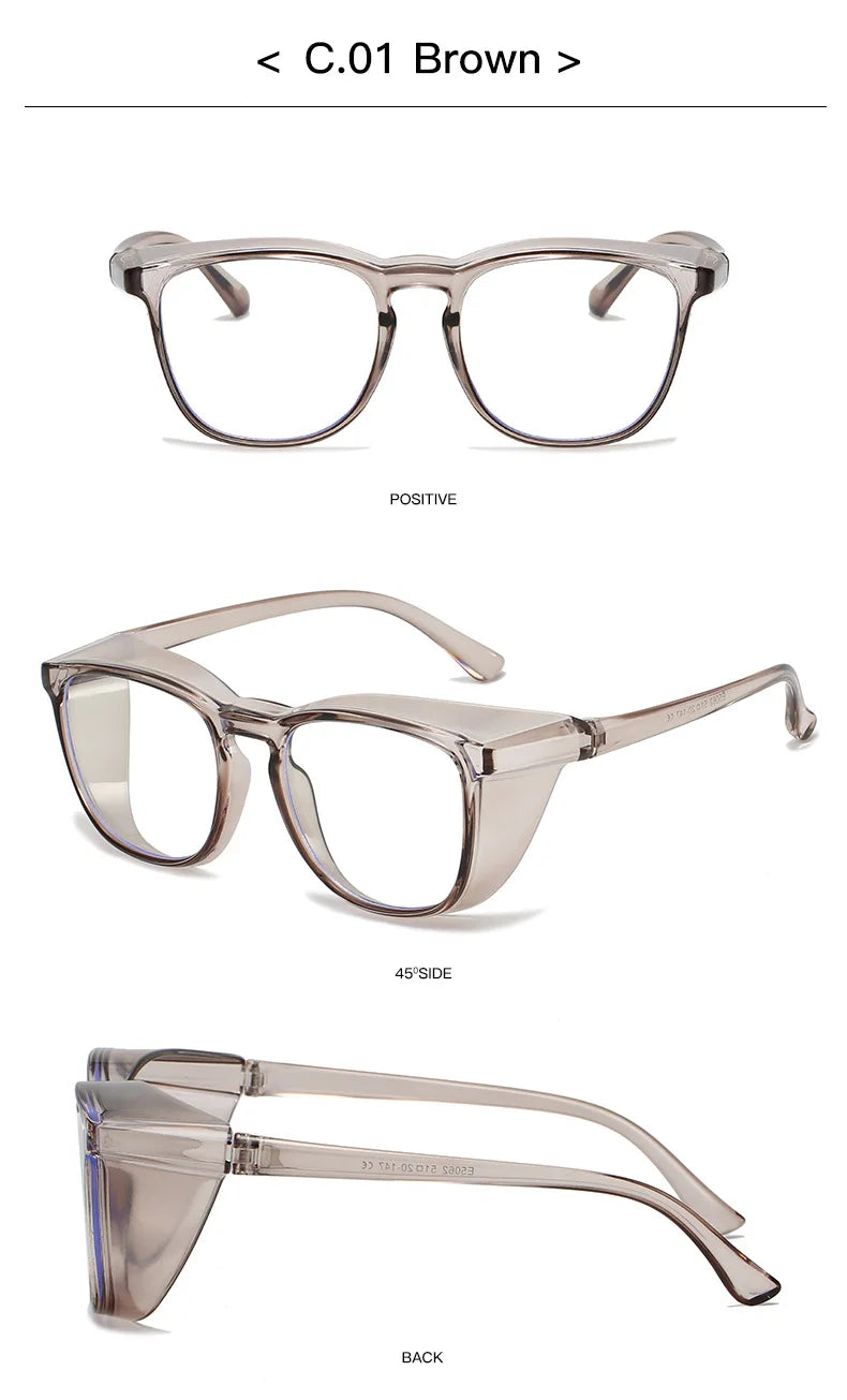 Anti-Pollen Safety Glasses – Anti-Fog, Blue Light Blocking with Side Shields