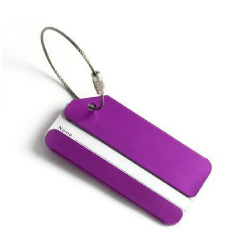 Aluminium Luggage Tags – Metal Suitcase ID Labels with Steel Loop