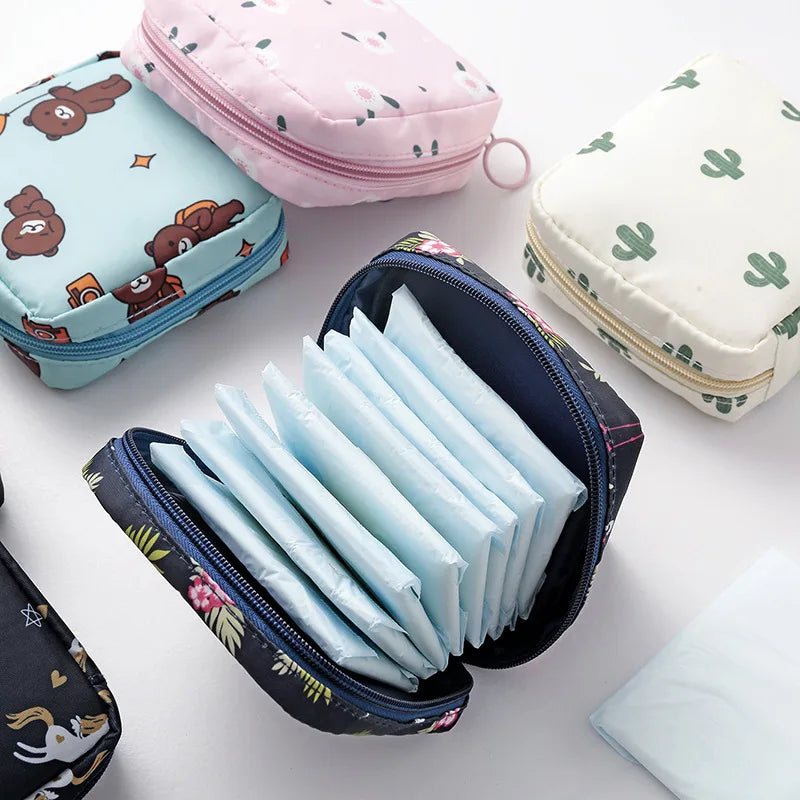 Portable Sanitary Napkin Organizer Pouch