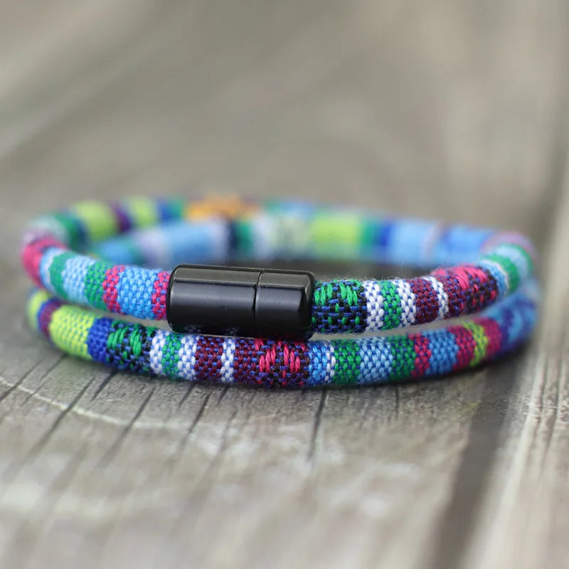 Men's Bohemia Rope Bracelet — Magnetic Survival